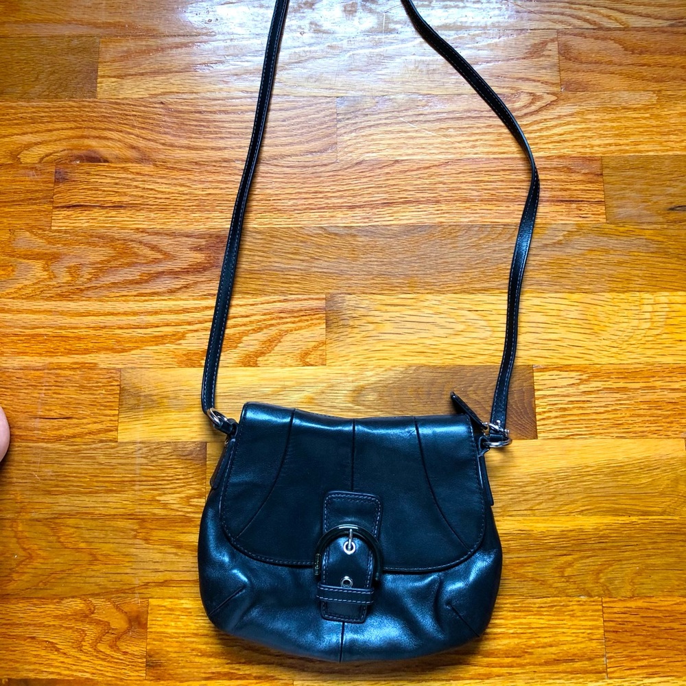 Coach black crossbody purse